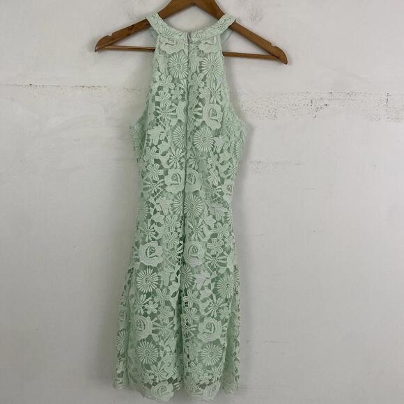LULUS light green lace sleeveless mini dress sz S - Picture 5 of 5